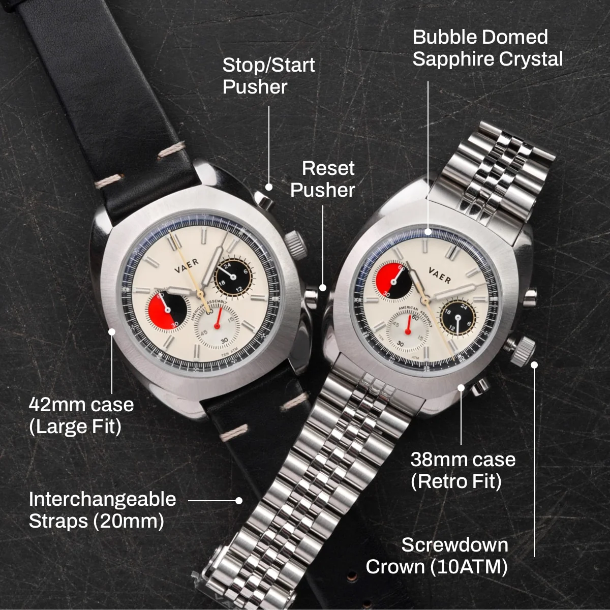 R1 Racing Chronograph Cream - 38mm USA - Image 5