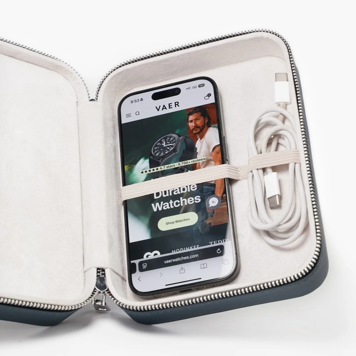 Vaer Leather Zipper Case - Image 5